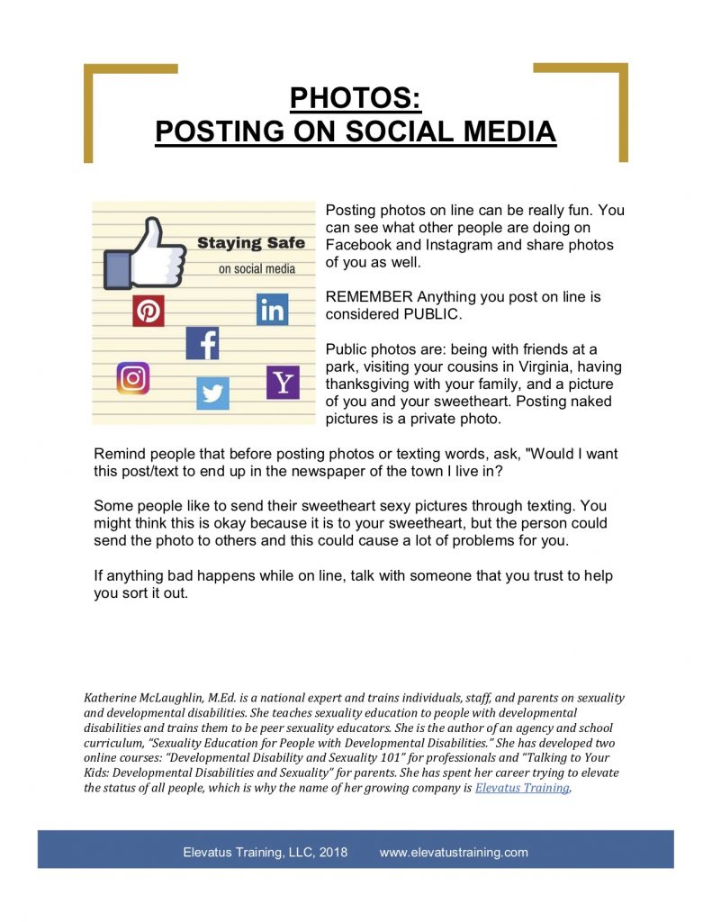 Image of Elevatus handout, Posting on Social Media Image of Elevatus handout, Posting on Social Media