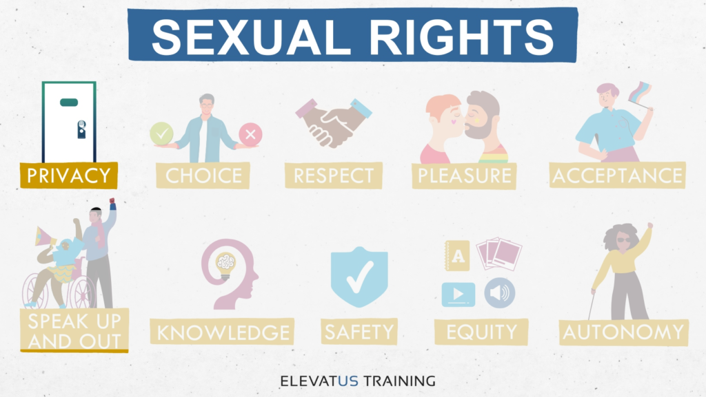 Graphic image showing all Sexual Rights, with Privacy highlighted. Graphic image showing all Sexual Rights, with Privacy highlighted.