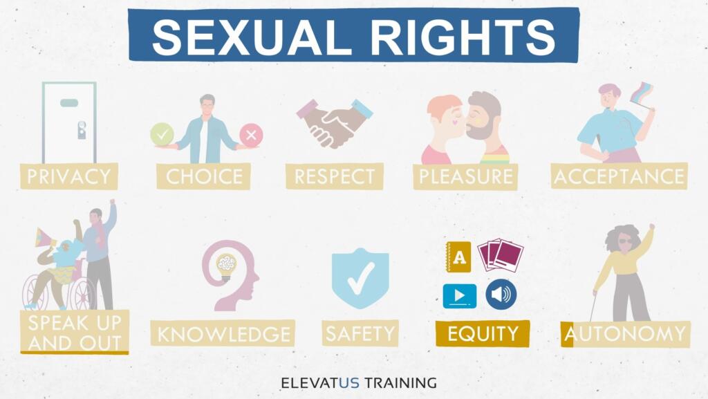 Graphic image showing all Sexual Rights, with Equity highlighted.