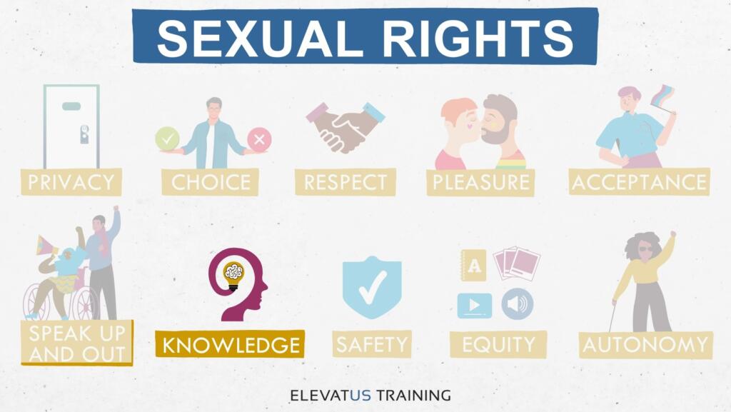 Graphic image showing all Sexual Rights, with Knowledge highlighted.